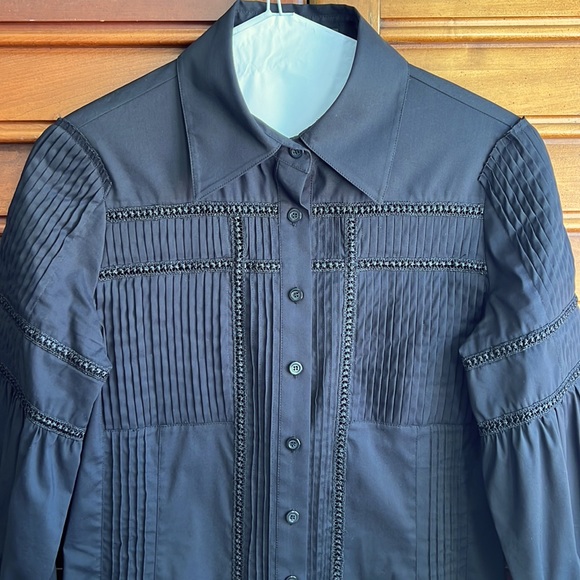 Black Button Down Top - Picture 1 of 7